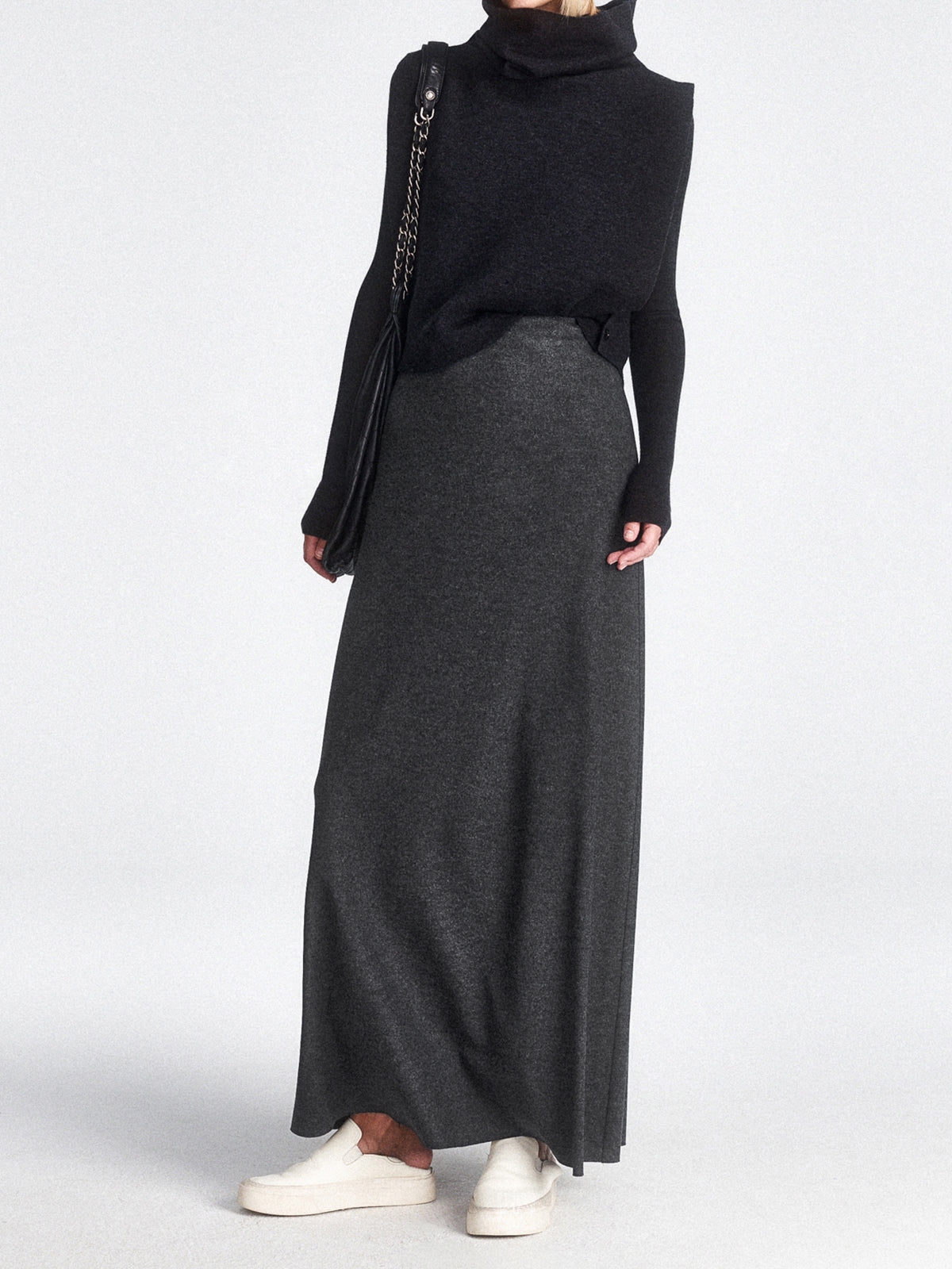 High Waist Flowy Maxi Skirt