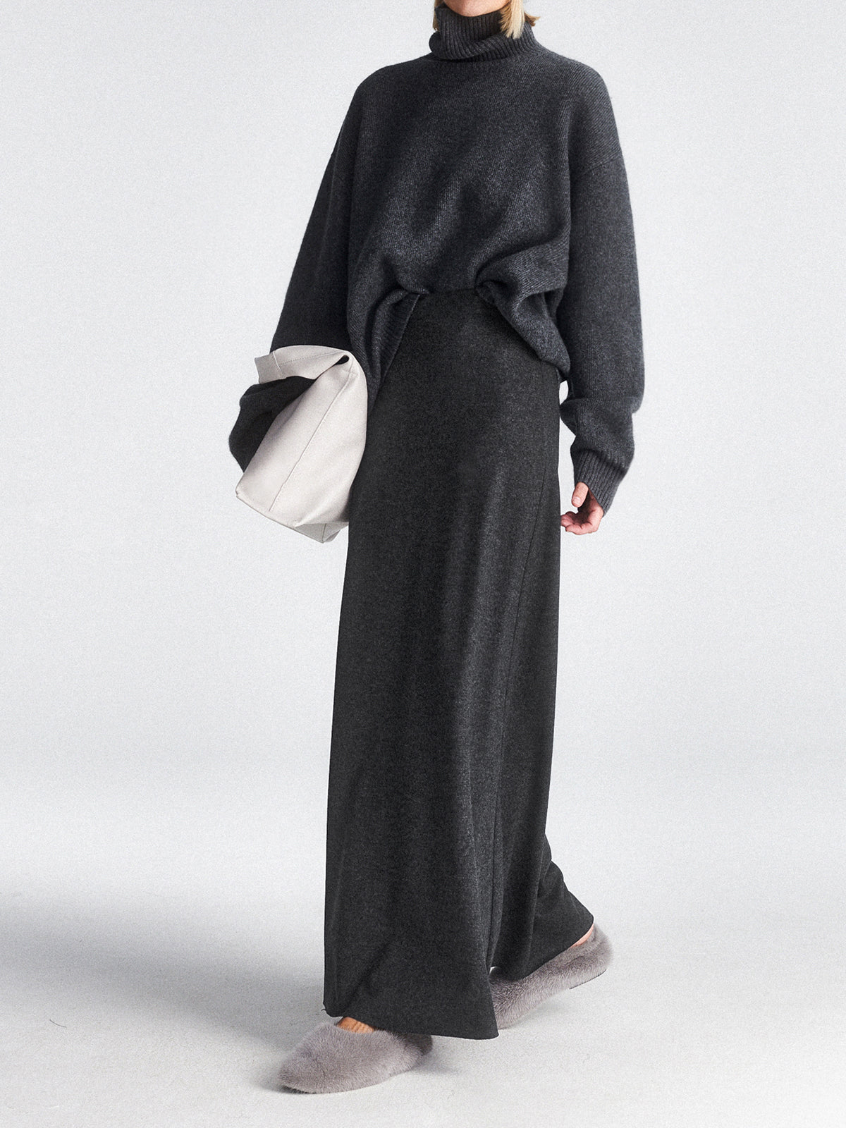 High Waist Flowy Maxi Skirt