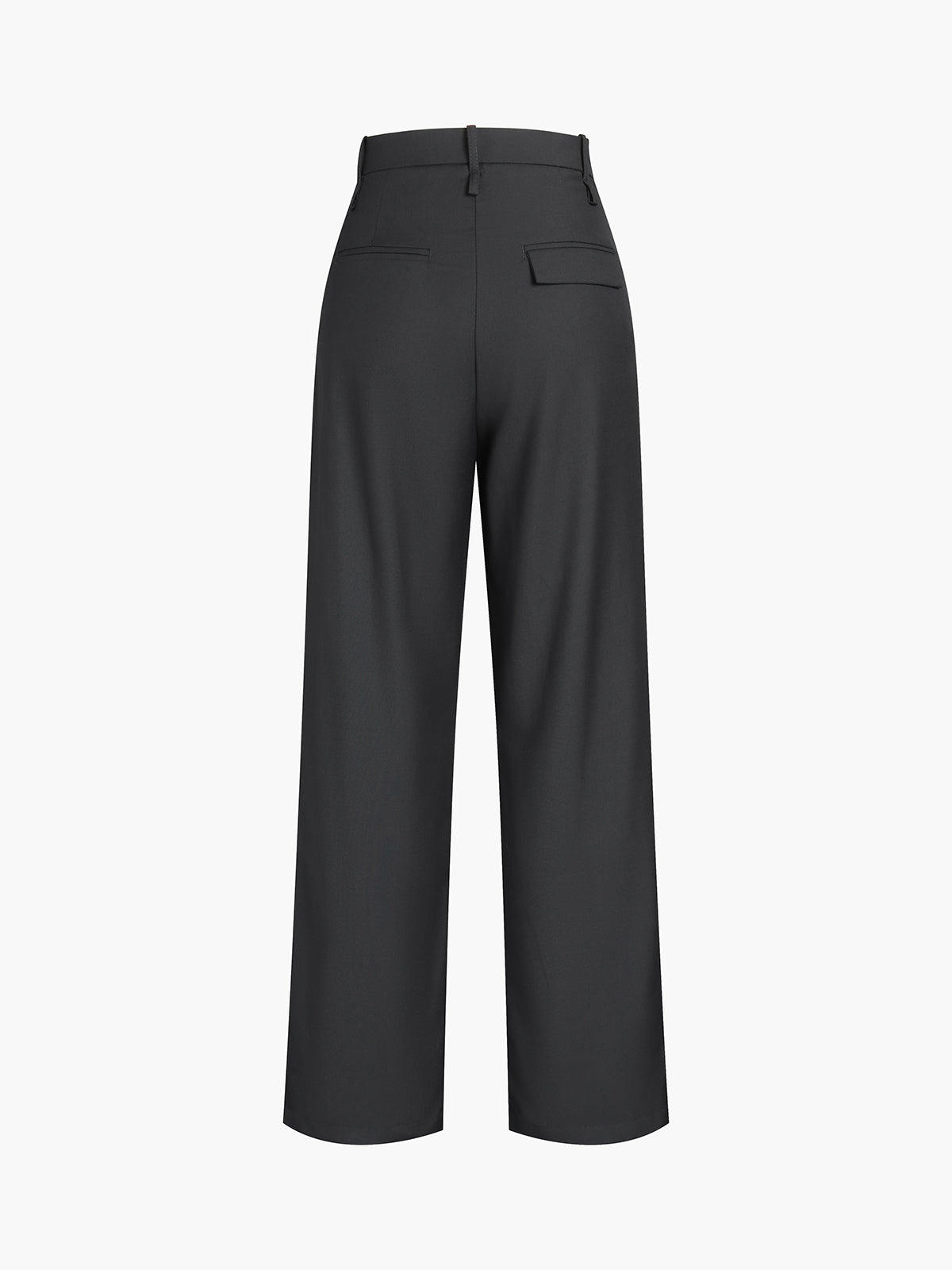 Double Pockets High Waist Wide Leg Dress Pants