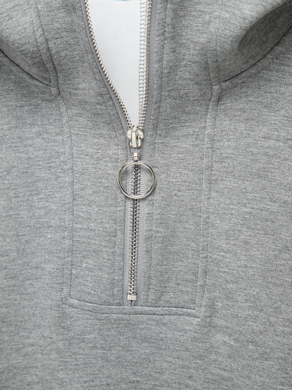 Half Zip Double Pockets Hoodie