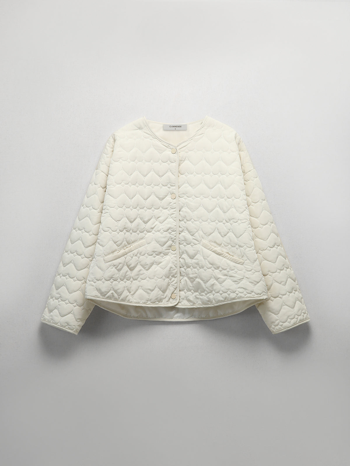 Heart Quilted Double Pocket Coat