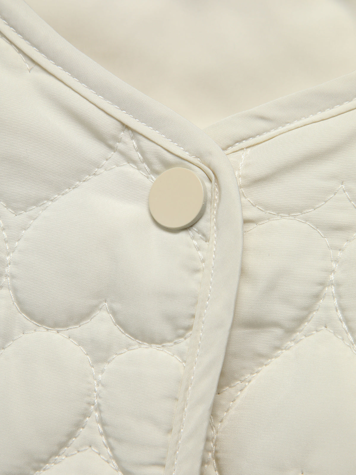 Heart Quilted Double Pocket Coat