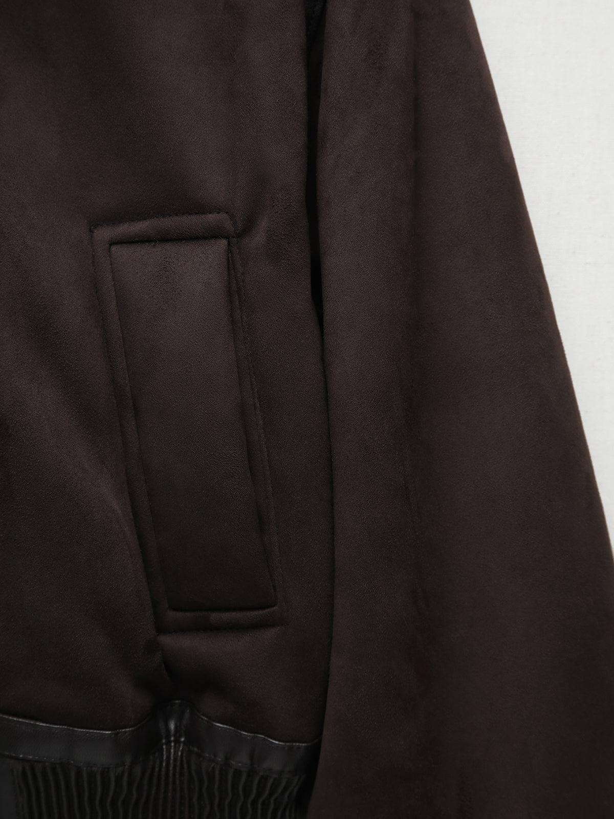 Furry Collar Double Pocket Biker Jacket