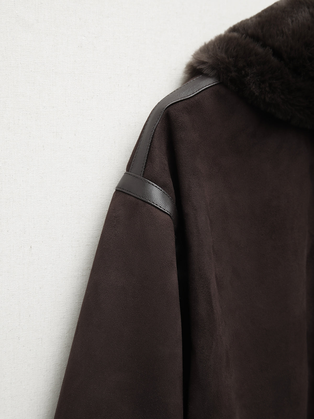 Furry Collar Double Pocket Biker Jacket