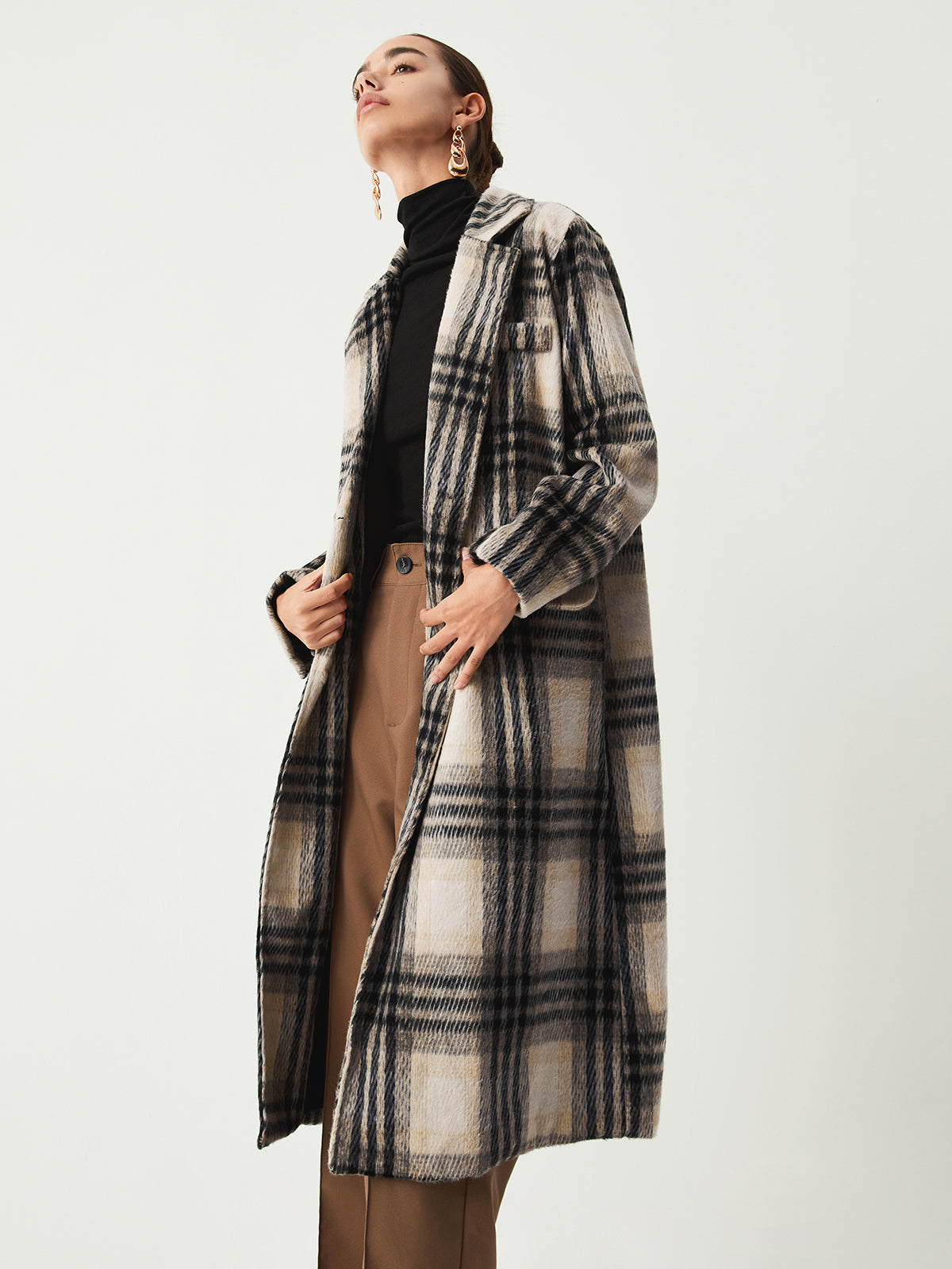 Glen Check Longline Coat