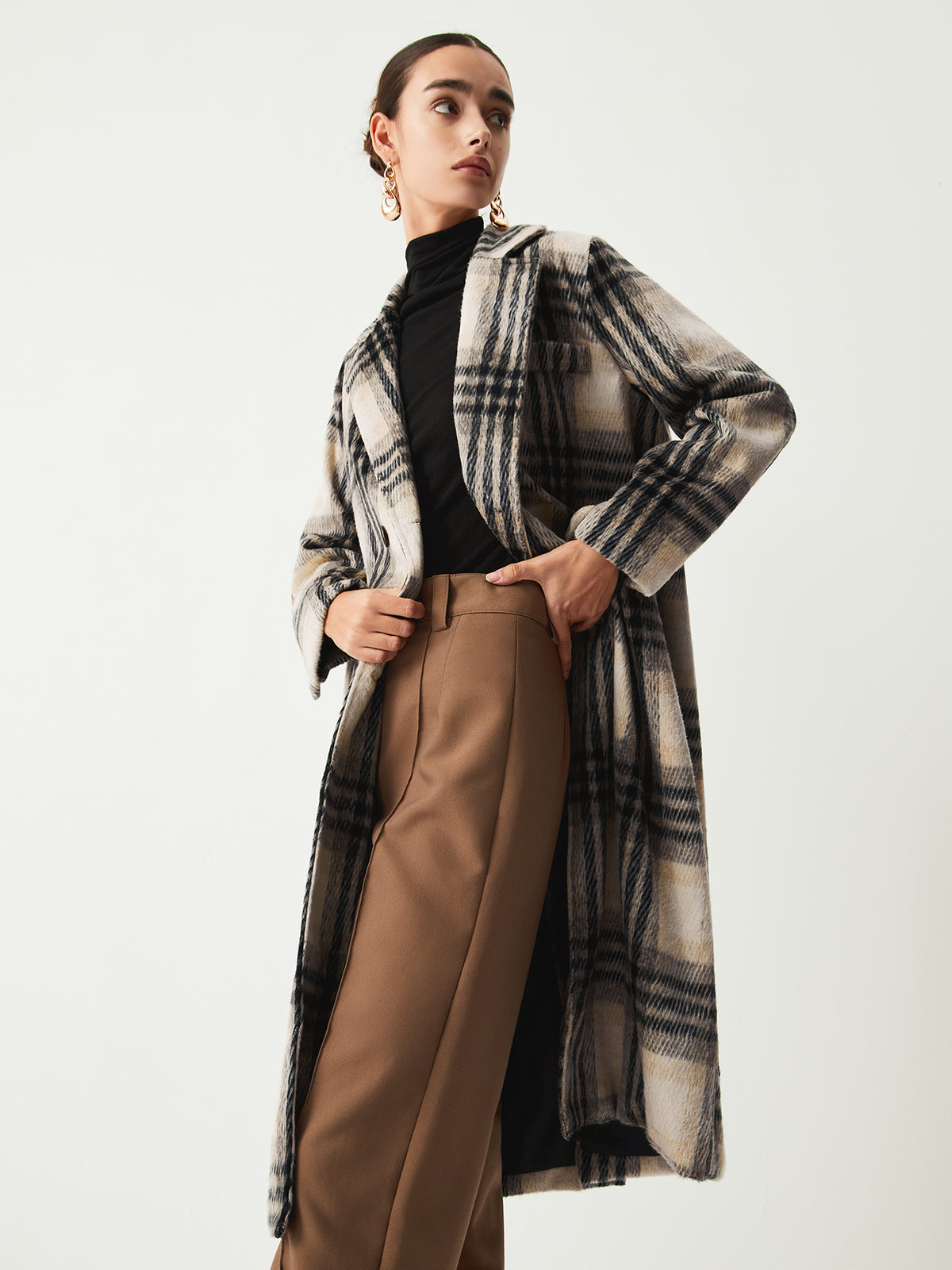 Glen Check Longline Coat