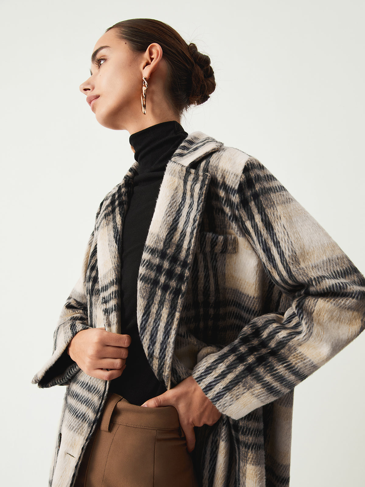 Glen Check Longline Coat