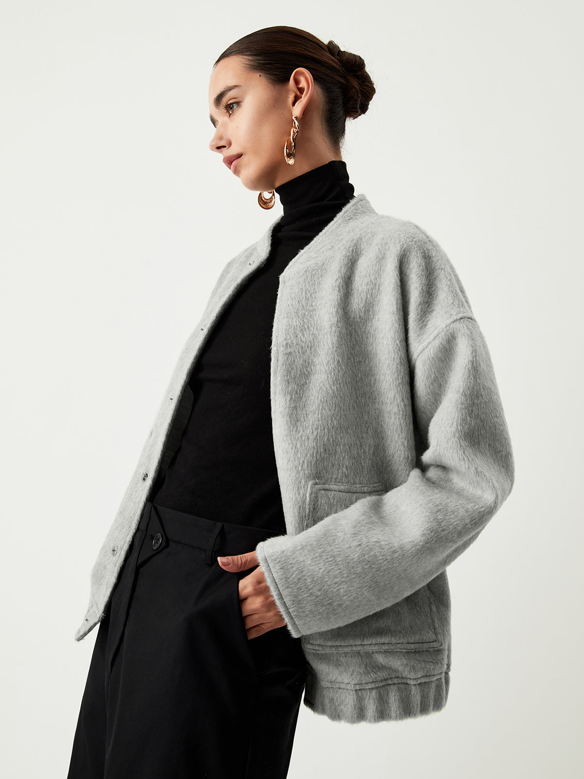Double Pockets Woven Jacket