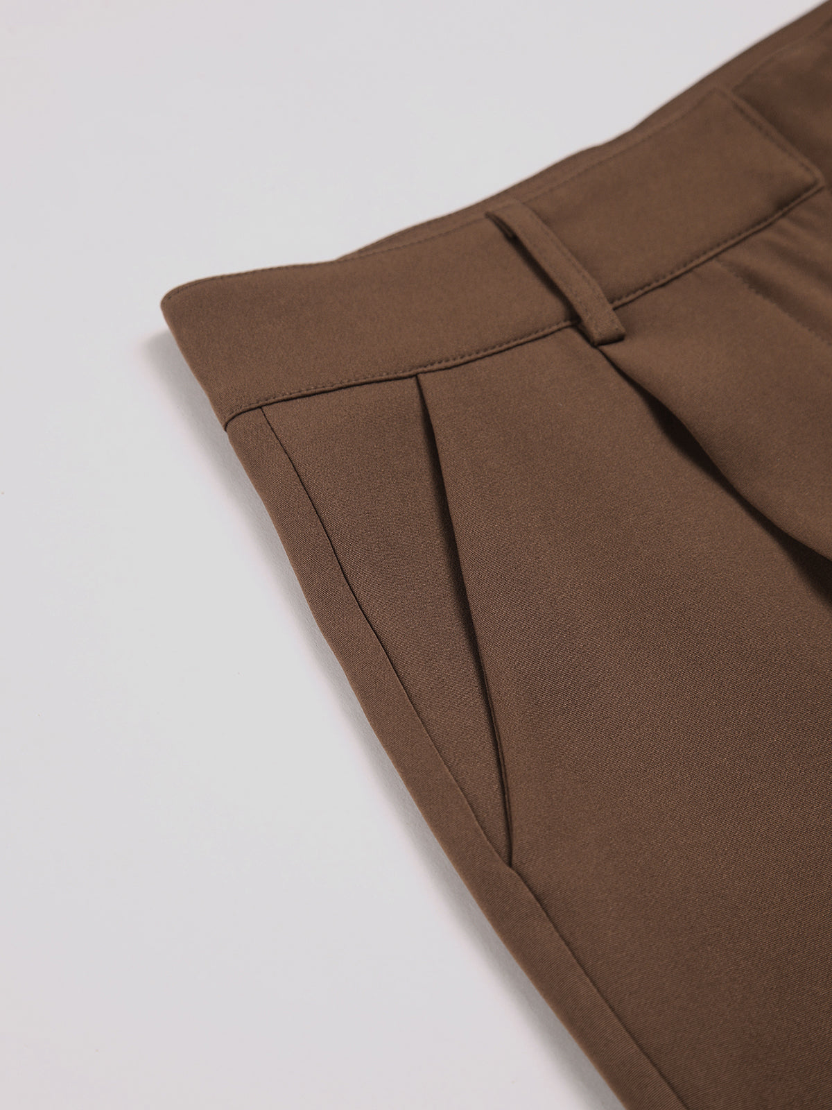 Caramel Pockets Straight Leg Dress Pants