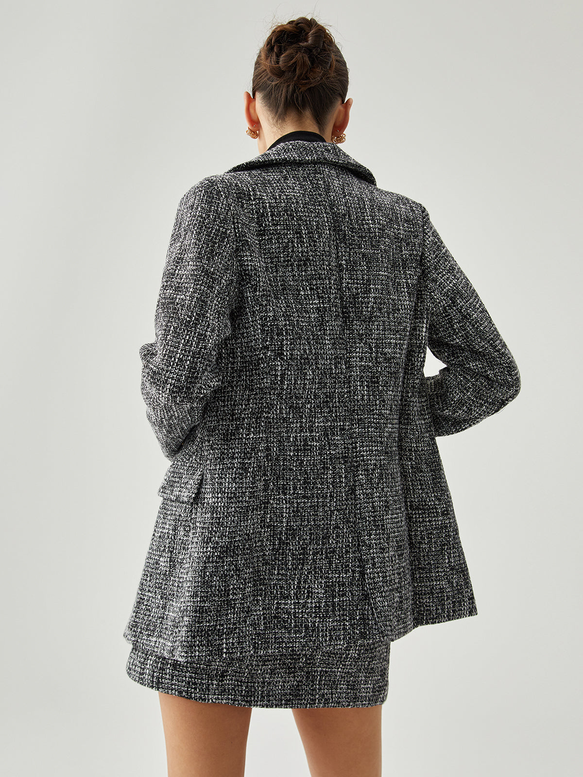 Tweed Button Detail Blazer