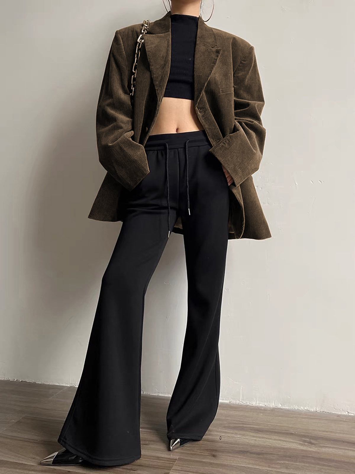 Single Breasted Corduroy Blazer