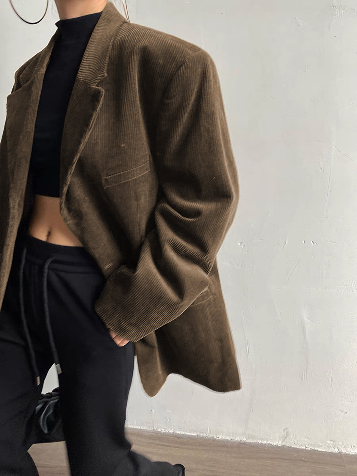 Single Breasted Corduroy Blazer