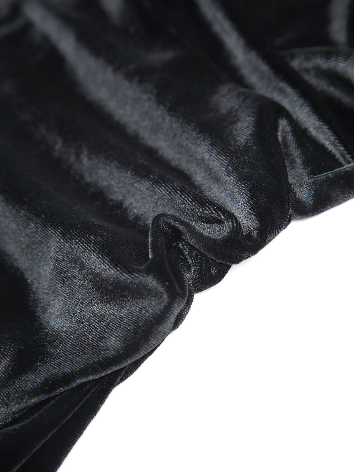 Velvet Lace Patchwork Draped Zip-back Shirt