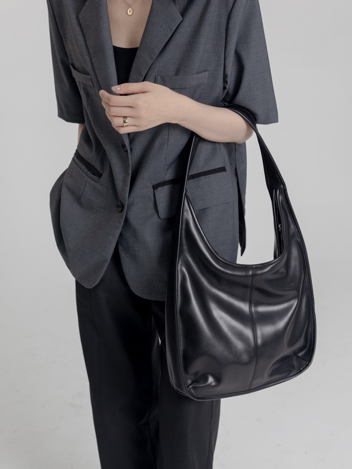 Zip Tote Shoulder Bag