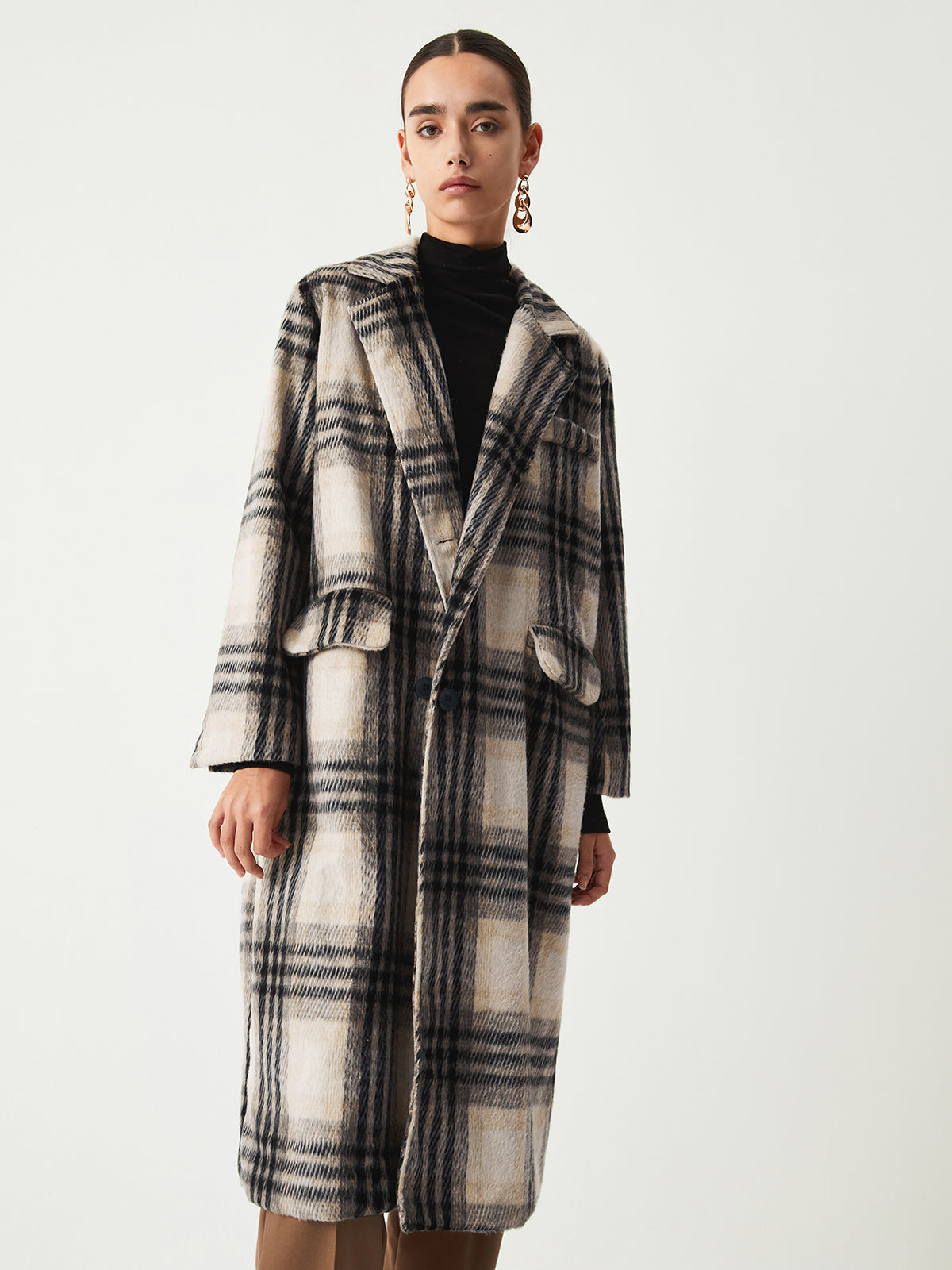 Glen Check Longline Coat