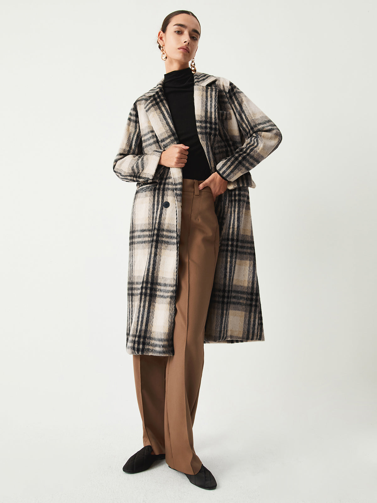 Glen Check Longline Coat