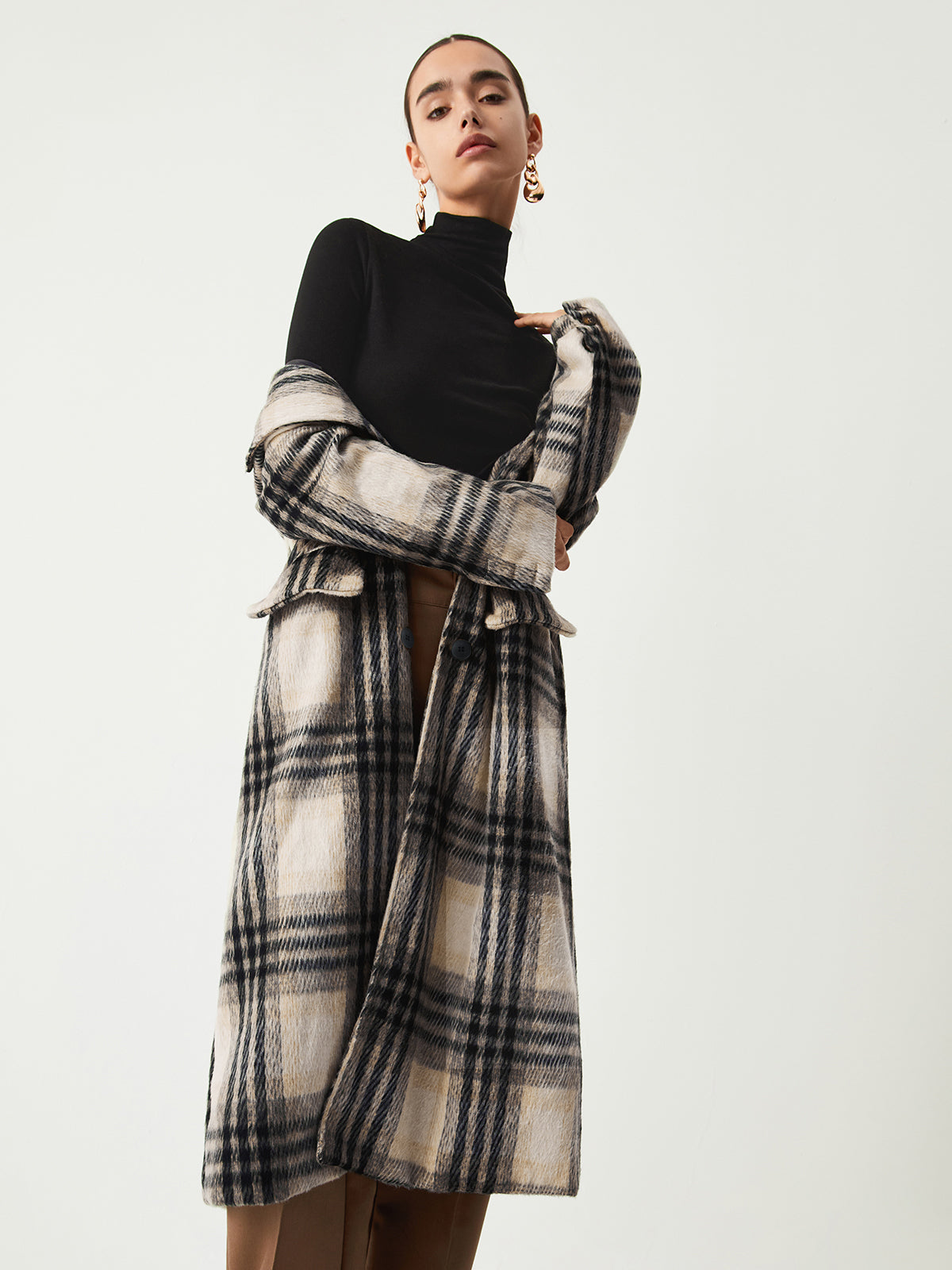 Glen Check Longline Coat