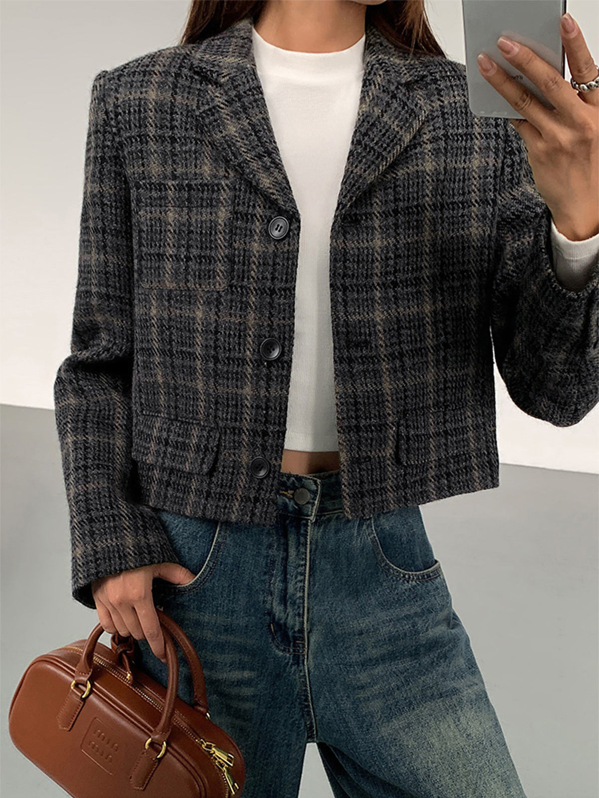 Tweed Crop Blazer