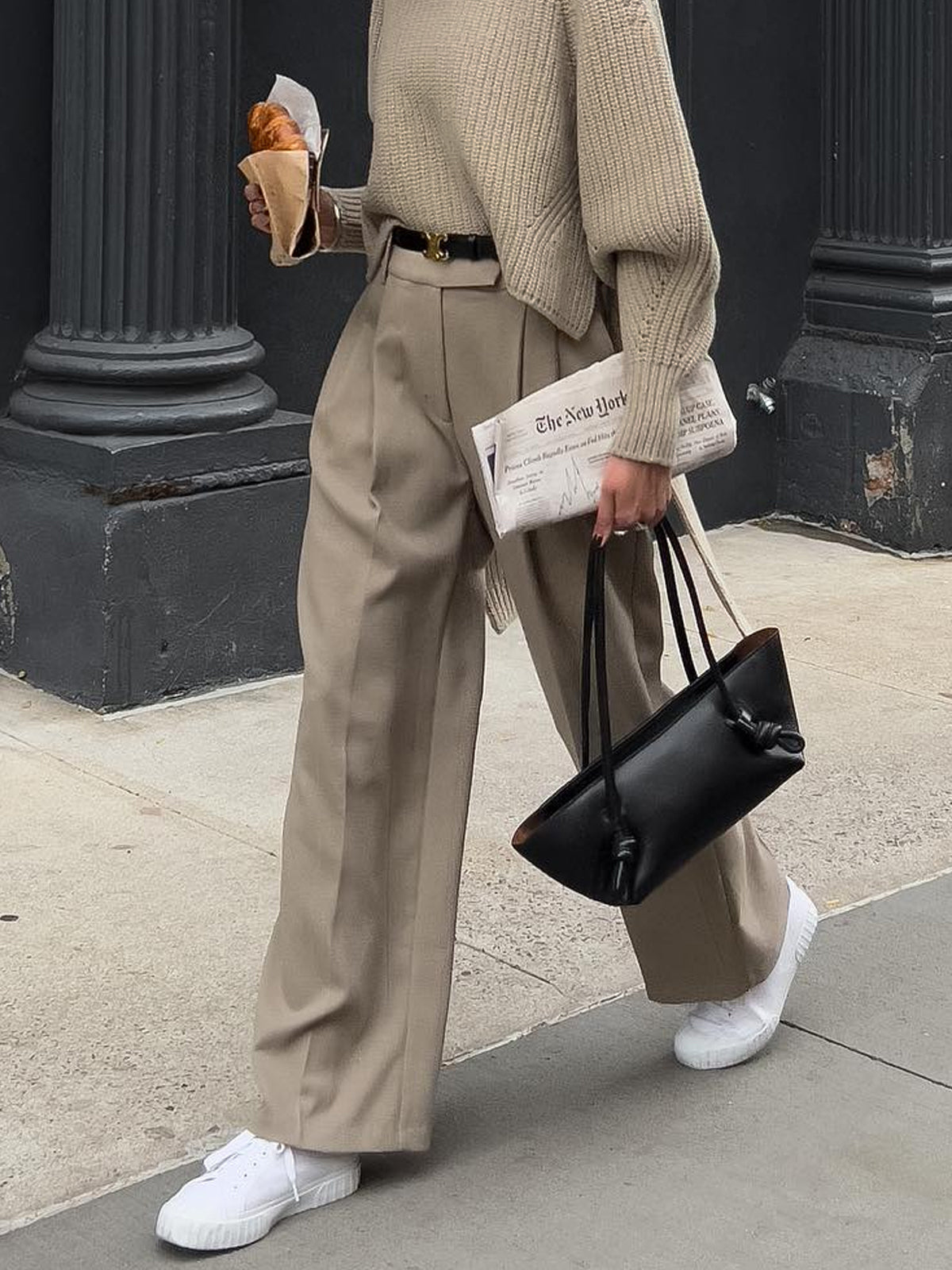 Pleat Wide Leg Dress Pants