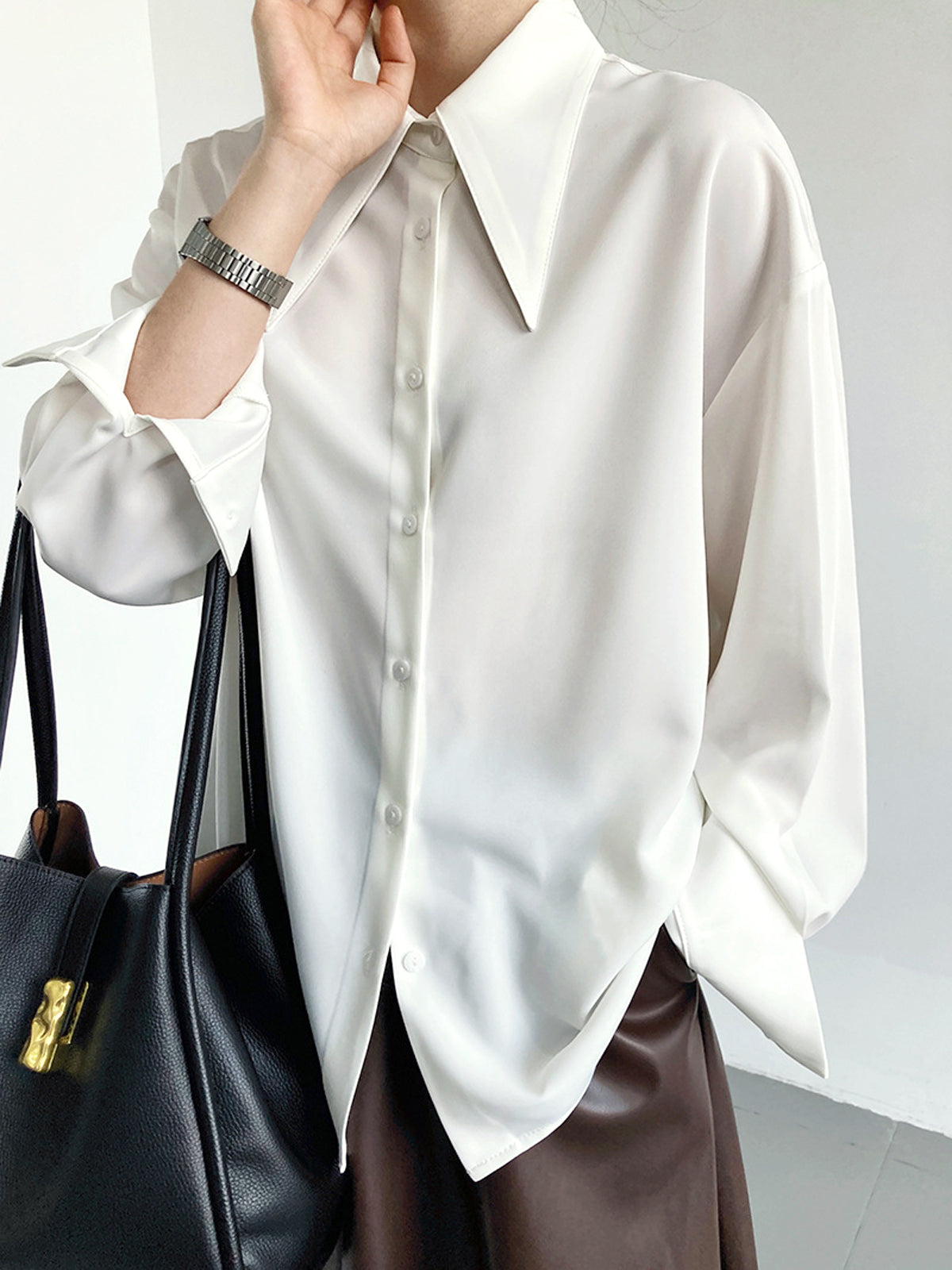 Button Down Long Sleeve Collar Shirt