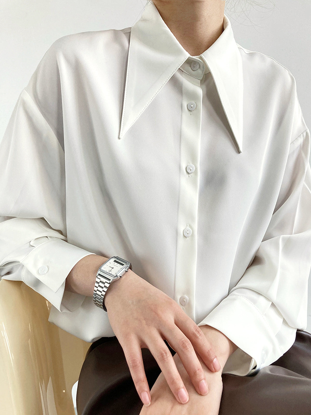 Button Down Long Sleeve Collar Shirt