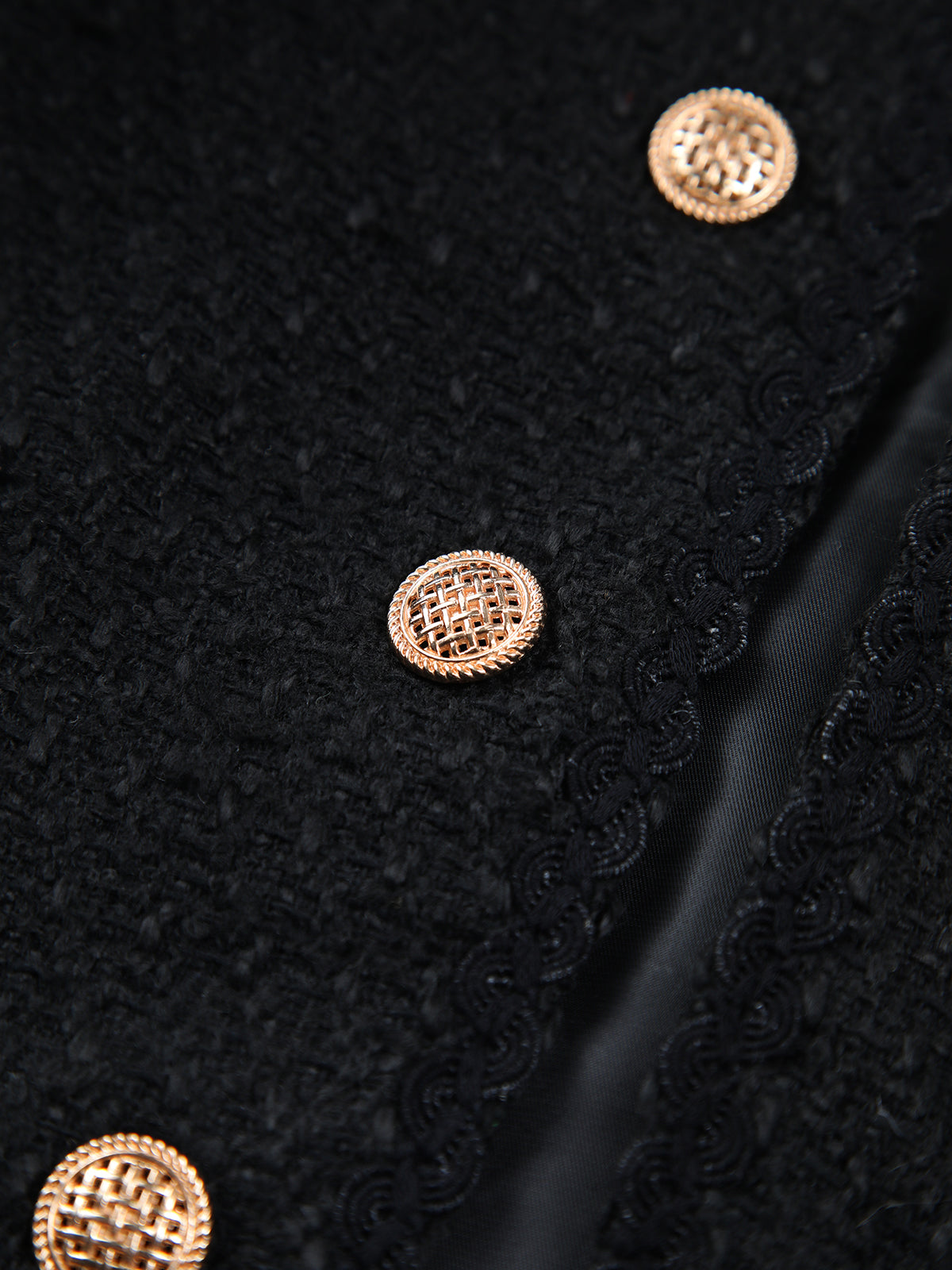 Tweed Metallic Button Pocket Jacket