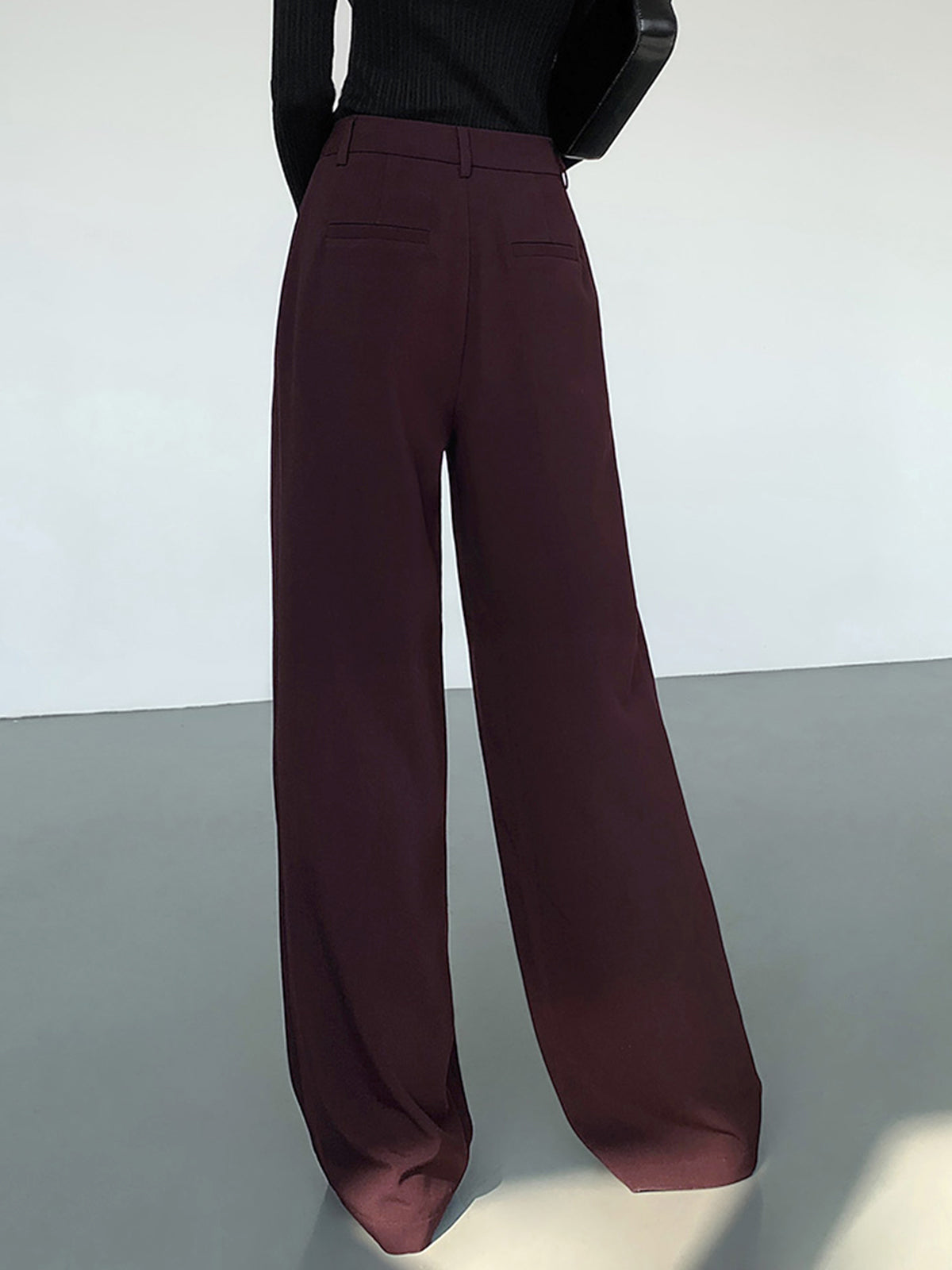 Casual Pleated Wide Leg Pants
