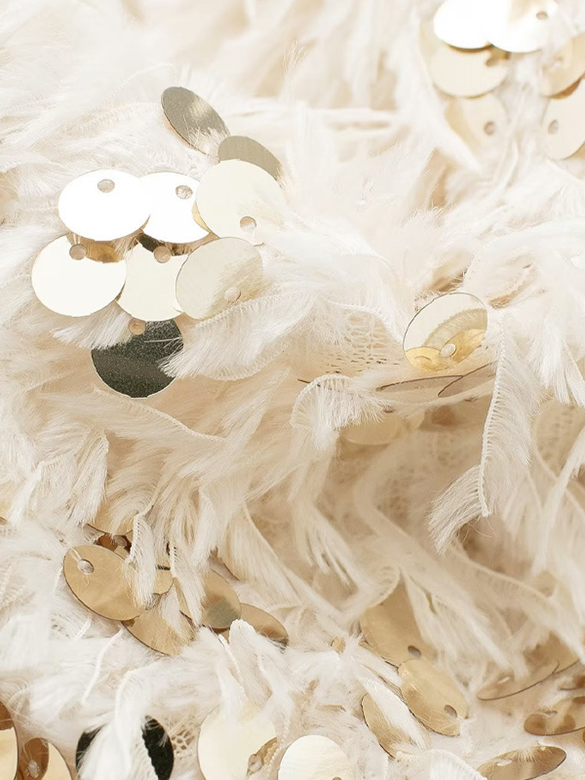 Sparkle Sequined Furry Tube Top