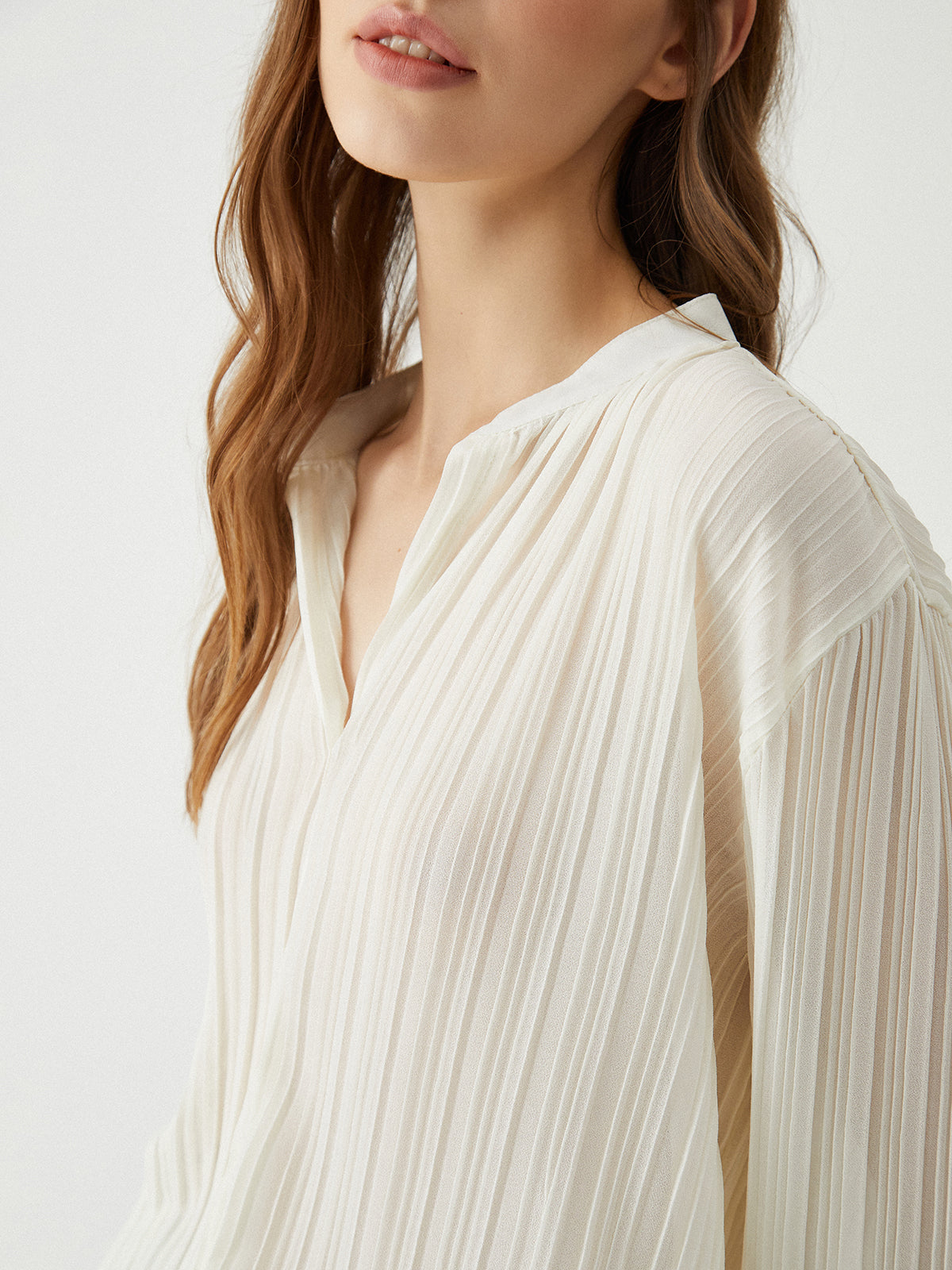 Button Up V-neck Shirt