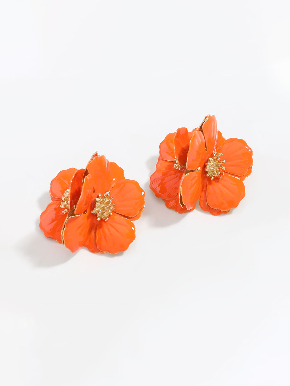 Stylish Golden Stamen Flower Earrings