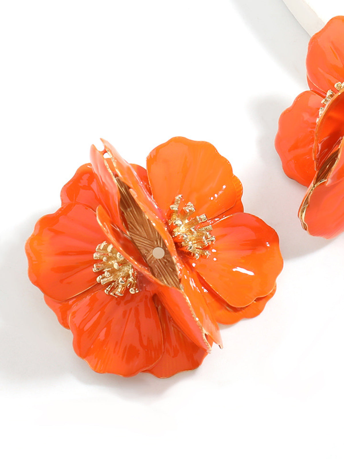 Stylish Golden Stamen Flower Earrings