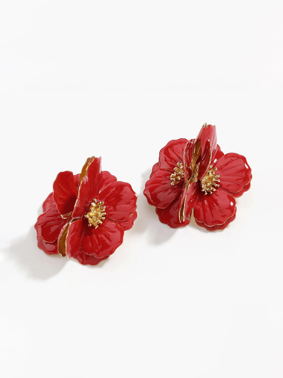 Stylish Golden Stamen Flower Earrings
