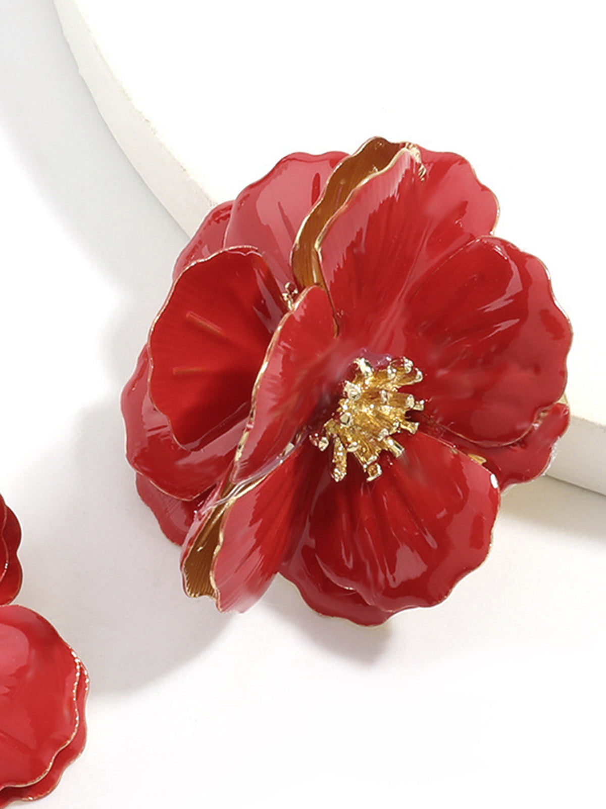 Stylish Golden Stamen Flower Earrings