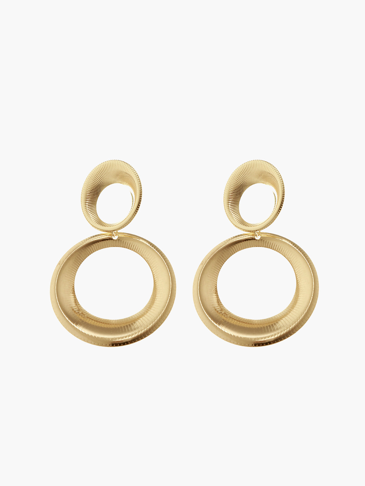 Vintage Round Bold Pendant Earrings