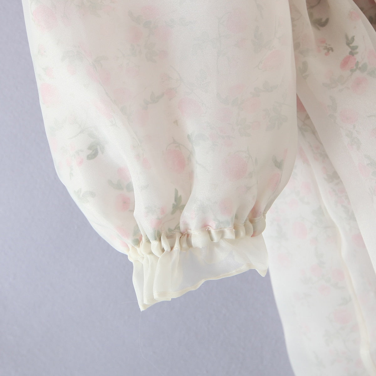 Summer Women Both-Sides Wear Floral Print Chiffon Organza Dress