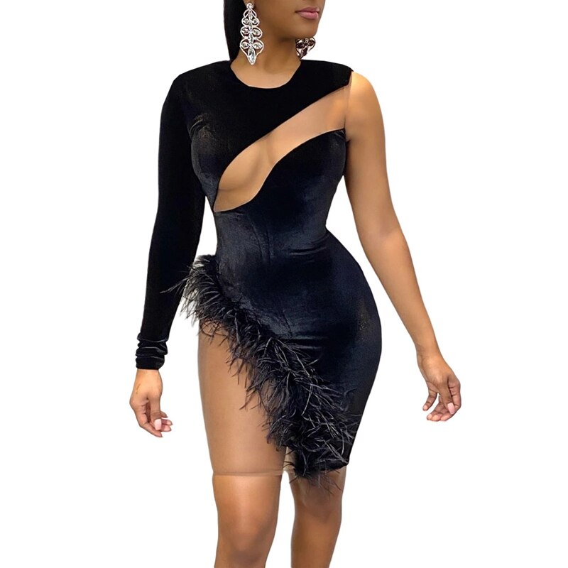 Velvet Christmas Dress Women Sexy Club Dress