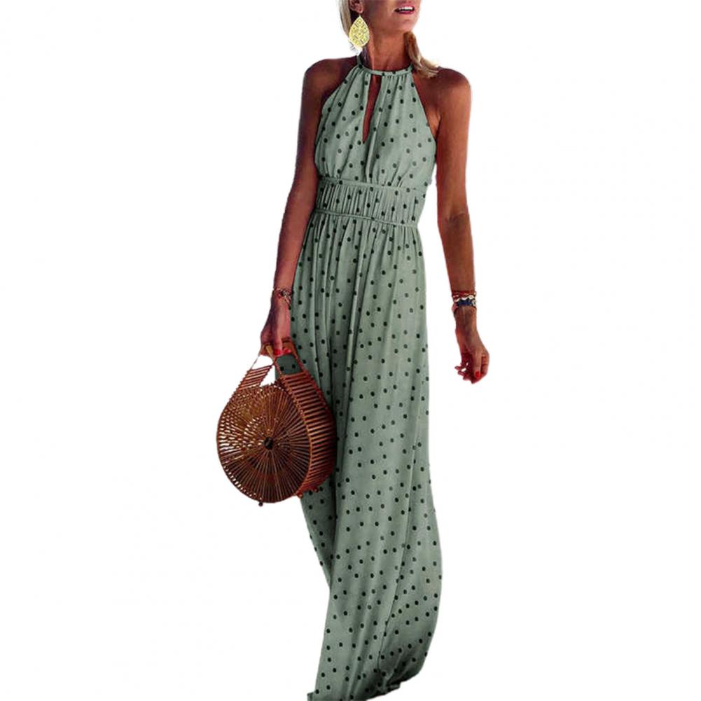 Summer Boho Floral Print Long Party Dress