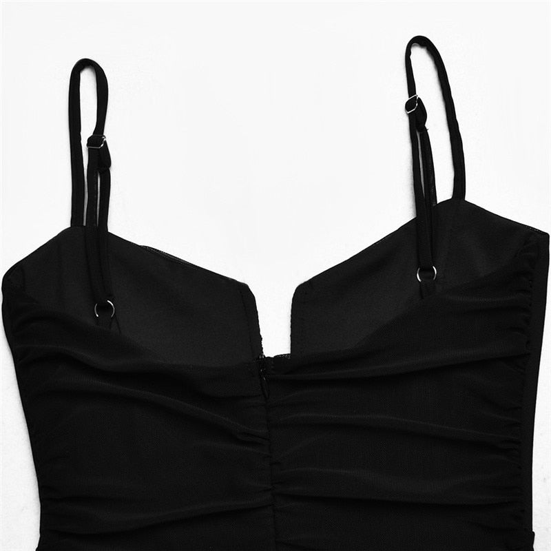 Spring Sexy Slim Elegant Clubwear Solid Sleeveless Backless Sheath Dress
