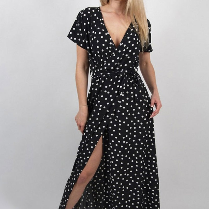 Summer Ladies Long Split Dress