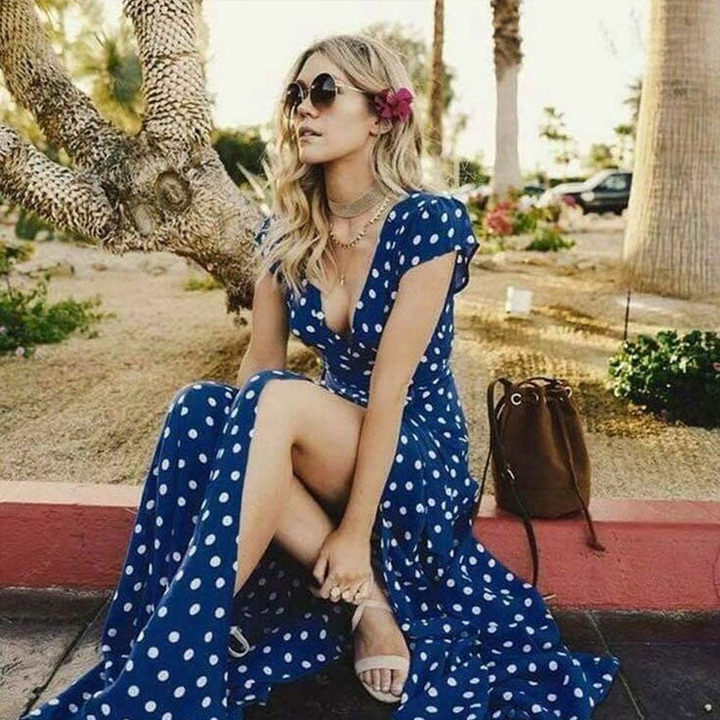 Summer Ladies Long Split Dress