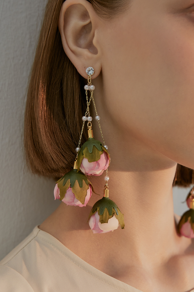 Rose Tassel Earrings
