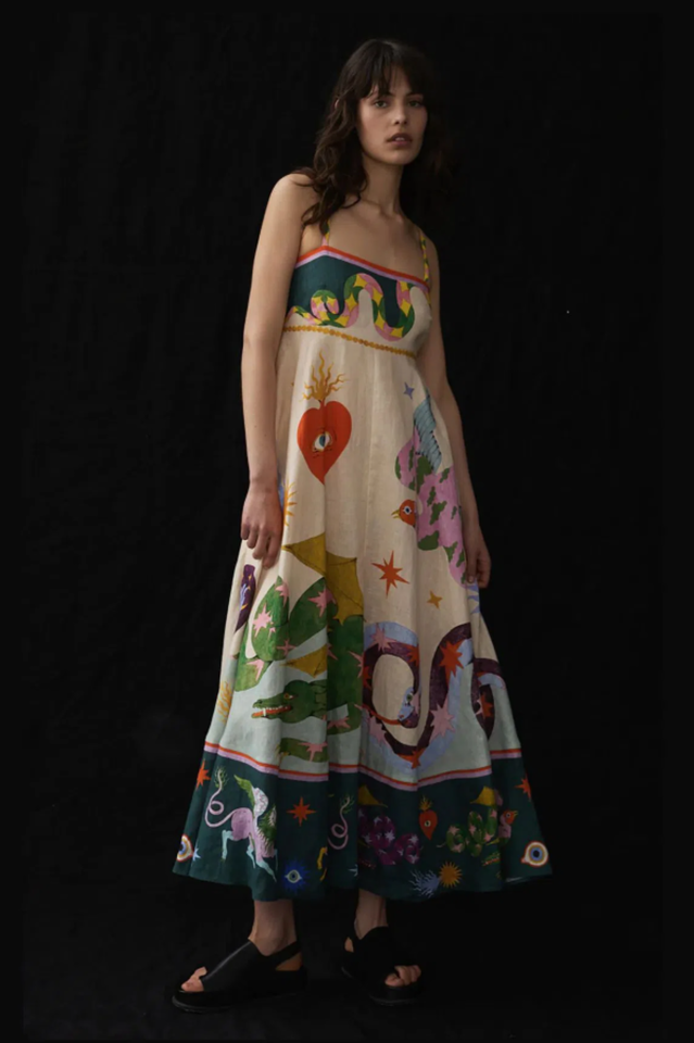 Seeker Folklore-Print Dress
