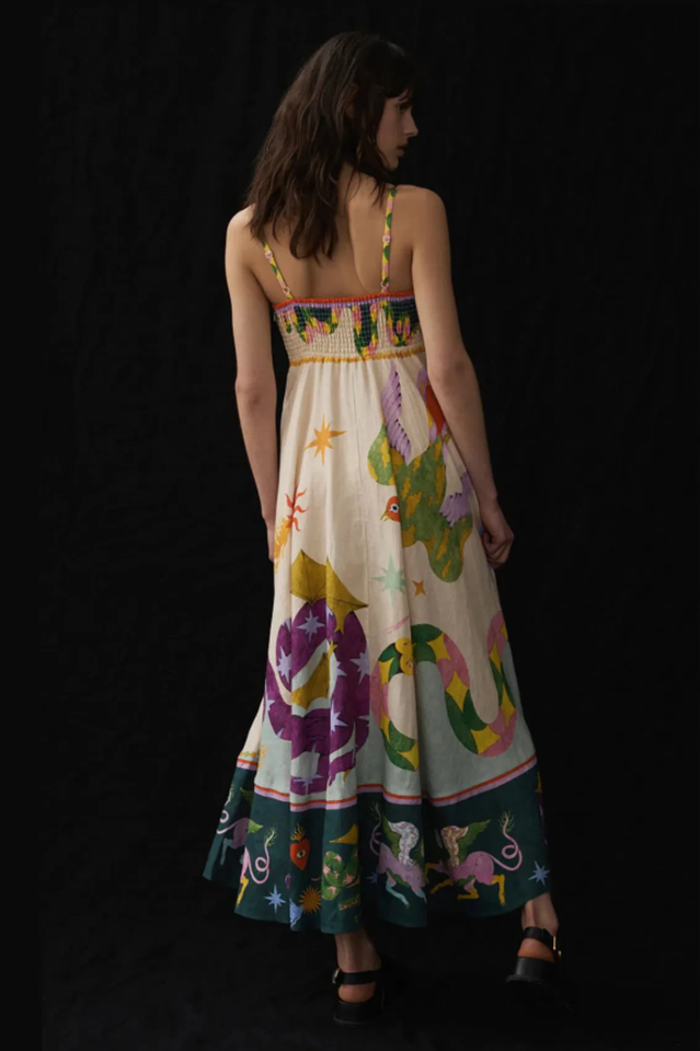 Seeker Folklore-Print Dress