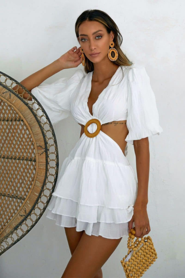 Paloma Puff Sleeve Mini Dress