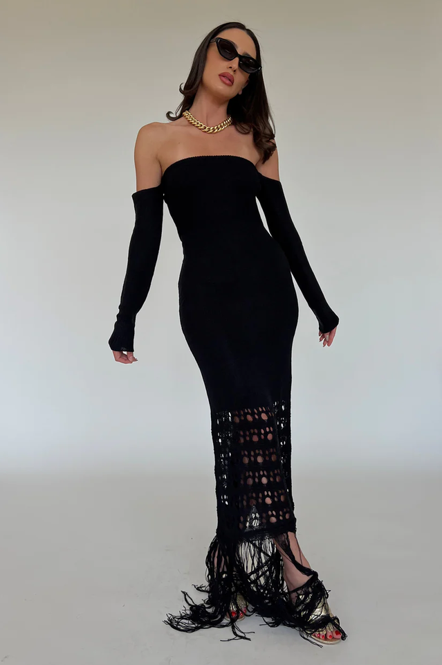 Rona Knitted Tassel Maxi Dress
