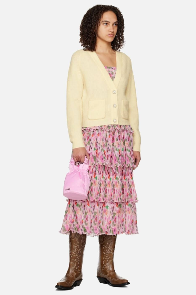Floral Tiered Georgette Midi Dress