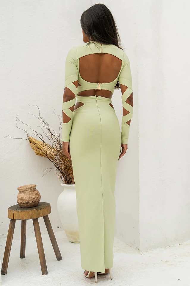 Messiah Cutout Maxi Bandage Dress
