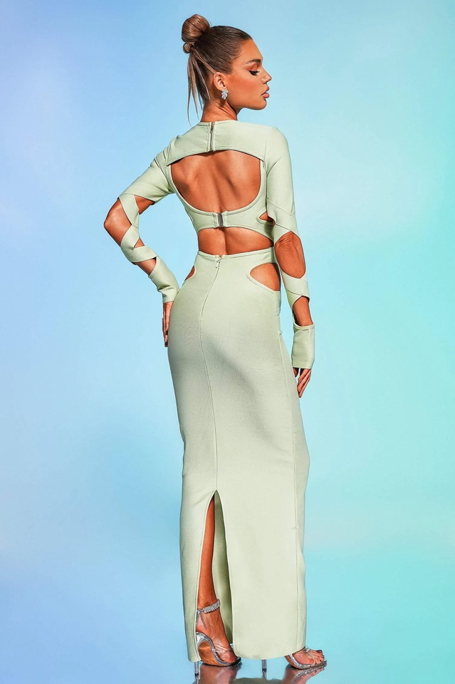 Messiah Cutout Maxi Bandage Dress