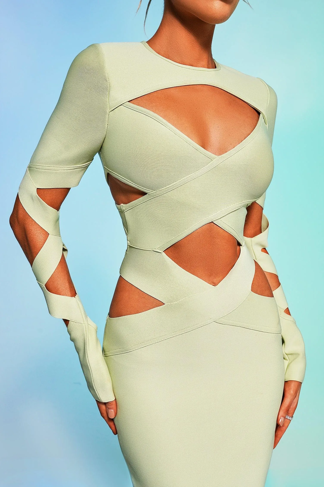Messiah Cutout Maxi Bandage Dress