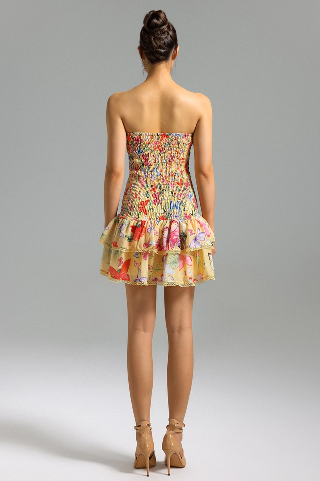 Naja Layered Printed Mini Dress